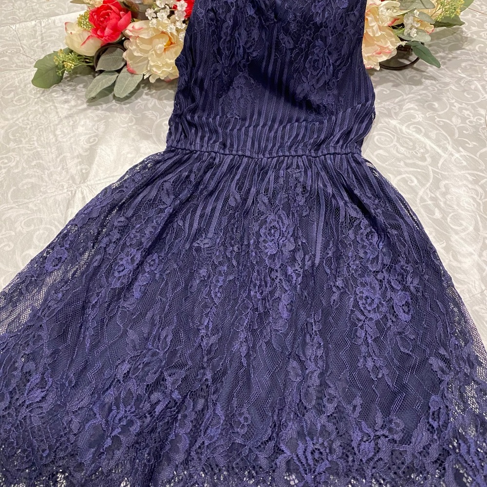 Lacey Xhilaration XS Navy  Sleeveless Dress